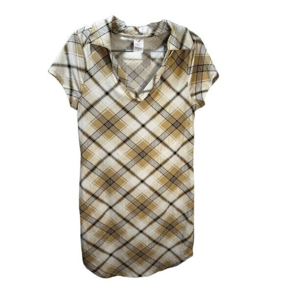 No Boundaries Junior's Plaid Polo Dress Large NWOT - Picture 2 of 6